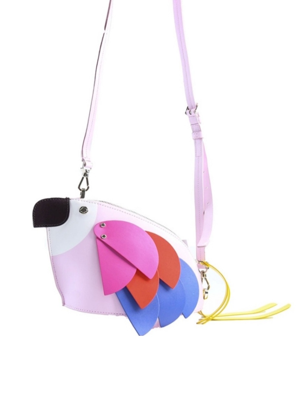 NWOT Kate Spade Parrot Flock Party crossbody bag smooth multicolor pink leather - Picture 4 of 12